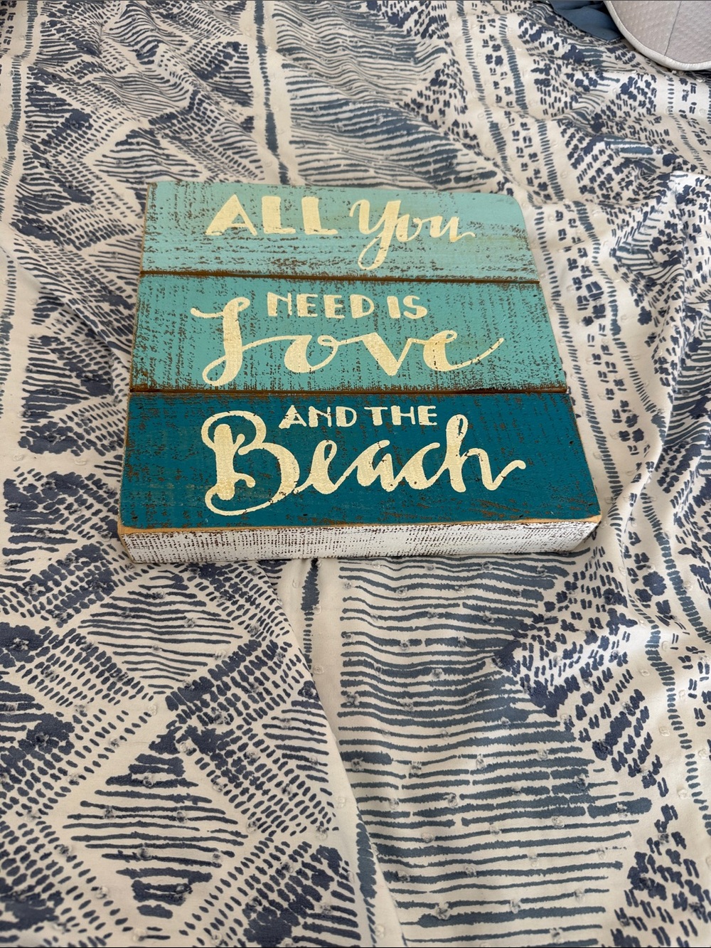White Wooden Beach Decorative Wall Sign